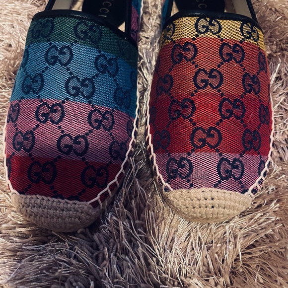Gucci Rainbow GG Logo Espadrilles - Picture 5 of 8